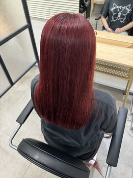 テーラヘアー 葛西店(TELA HAIR) チェリーレッドツヤ髪ハイトーンカラー