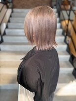 if 切りっぱなしボブ/ミルクティーベージュ