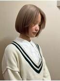 ダブルカラー/ケアブリーチ/ミルクティーベージュ/レイヤー/天神