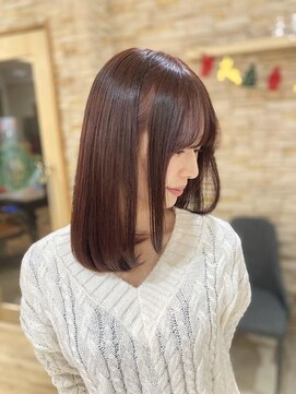 ロニカ 銀座(LOuNICA) 色っぽヘア/艶髪ミディ/顔周りレイヤー/内巻きボブ #銀座#東銀座