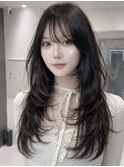 レイヤーカット/ハッシュカット/髪質改善/グレージュ/横浜