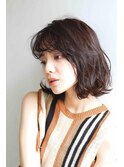 ボブミルクティーブロンドダークブルーワンホンレイヤー30代40代