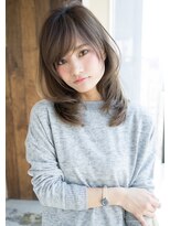 ローラン(ROULAND)&nbsp;グレージュ小顔前髪タンバルモリワンサイドセミウェット