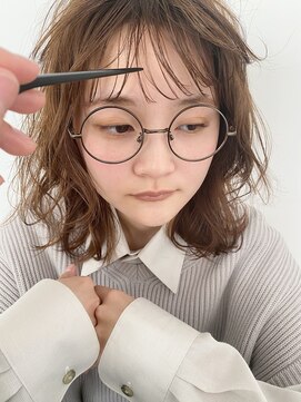 フィルムス 銀座(FILMS) レイヤーカット/デザインカラー/ウェットヘア/オリーブベージュ