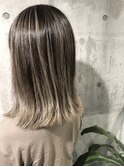 大好評☆外国人風バレイヤージュ☆シルバーアッシュ☆