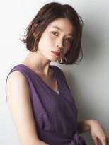 クロードモネエイチツーオーアヴェダ 東京駅ビルTOKIA(CLAUDEmonet H2O AVEDA)&nbsp;マロンベージュ/Aラインボブ/かきあげ[東京/東京駅丸の内]