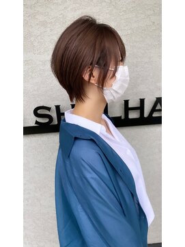 シェルハ(SHELHA) 大人可愛い前下がりひし形小顔ボブ丸みショート