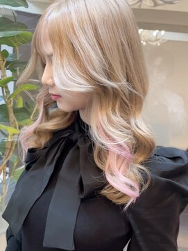 ディア(.eer) イヤリングカラー風シールエクステ6枚/ベビーピンク/心斎橋