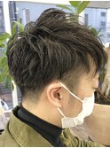 MEN'S HAIR  センターパート　ツイストスパイラル　コンマヘア