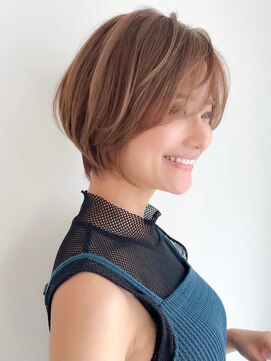 ロンドエニカ 大宮(Lond enika) 切りっぱなしボブエアリーロング美髪ピンクブラウン[大宮]