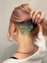 ビンゴ(BINGO)&nbsp;ベビーピンクバリカンアートミルクティーピンク刈り上げボブ