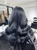 ブレンド 渋谷(BLend)&nbsp;グレージュマチルダボブインナーグレージュ 前髪ブルー