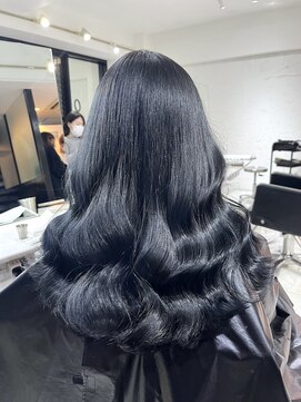 ブレンド 渋谷(BLend) グレージュマチルダボブインナーグレージュ 前髪ブルー