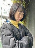 ナチュラル大人ミニボブ/ぷつっとカット