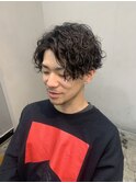 波巻きハイライトアップバングツーブロックマッシュ