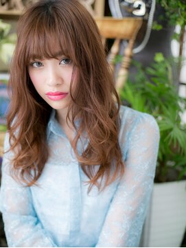 カバーヘア イヴ 戸頭店(COVER HAIR EVE) 色っぽバイヤージュ暖色系カラー小顔パーマc5戸頭20代30代40代