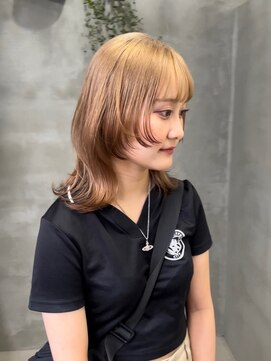 テトヘアー(teto hair) 姫カットレイヤー ミルクティ デザインカラー ウルフ