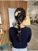 編みおろし×成人式ヘア