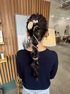 キュオンシア(CUEON. ciea) 編みおろし×成人式ヘア
