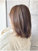 ハイライト/ミディアム/明るめカラー/朝霞