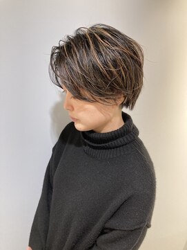 シェノン 赤羽店(CHAINON) 2025年春夏前髪長めハイライトショート刈上げ2ブロック女子