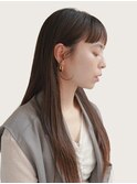 ミディアムヘア/斜めバング/グレージュカラー/銀座