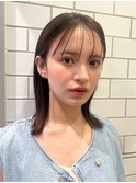ミニウルフレイヤーカット顔周り前髪韓国ショートボブ