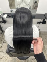 ココ 本八幡(KOKO)&nbsp;【美髪縮毛矯正】#黒髪#小顔#オリーブグレー#ロングヘア