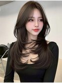 大人可愛い20代30代40代小顔ウルフレイヤーボブミディアムヘア