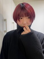 シール 梅田(CIRR) ブリーチレッド × マッシュショート