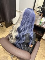 ヘアーデザイン ジェルム(Hair Design germe)&nbsp;ツートンカラー ホワイトブルー
