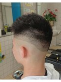 ツイストピンパーマ&フェードカット