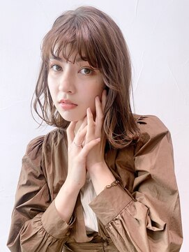 アイティーバイアルバム 藤沢店(IT by ALBUM) ラフミディ_フェザーバングカーキグレージュ_8488