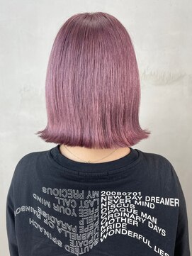 アイティーバイアルバム 下北沢店(IT by ALBUM) ラベンダーグレー_外ハネボブセクションカラー_ba387891