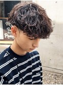 波巻きパーマスパイラルパーマツイストパーマメンズパーマカット