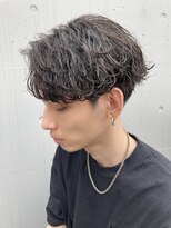 無造作パーマ/メンズ/ツーブロック/黒髪