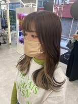 ブラウン(Brown)&nbsp;アッシュブラウン×ミルクティーベージュインナー