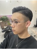 7:3オールバック×ソフトツイストパーマ