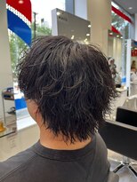 オーシャントーキョー 仙台(OCEAN TOKYO)&nbsp;緩めマッシュウルフ波巻きパーマ刈り上げ襟足メンズカット仙台