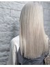 【ホワイト系ブリーチ】カット＋ホワイトブリーチ＋カラー