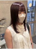 レイヤーカット×プラムカラー