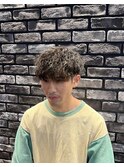 波巻きスパイラルツイストスパイラルマッシュメンズパーマ