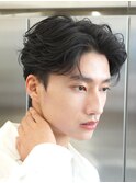 堀江ニュアンスパーマフェザーパーマセンターパートウルフ30代●