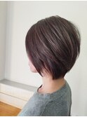 ショートレイヤー×-10歳白髪染めカラー
