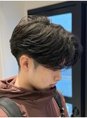 フェザーパーマ センターパート ニュアンスパーマ