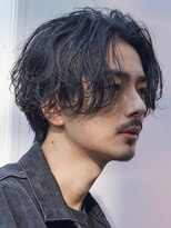 シャドウパーマ毛流れヘアセンターパートニュアンスパーマ原宿