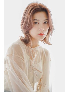 トクテ 吉祥寺(tokute) くびレイヤーエモージュ前髪モテベージュレイヤーミディ/吉祥寺