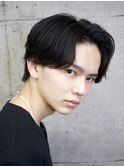 熊本ニュアンスパーマ ナチュラルセンターパート リバースカール
