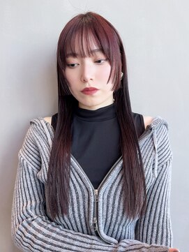 アイティー バイ アルバム 浦和店(IT by ALBUM) 暗めカラーグレージュロング韓国ヘア前髪カット_F30567