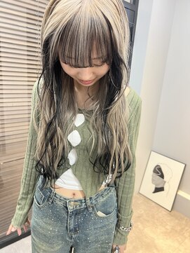 ヌープヘアーアイス(NUUP.hair ici) 可愛いイヤリングカラー耳掛けロブヘアー赤み消し